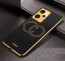 Vaku ® Xiaomi Redmi Note 12 5G Skylar Leather Pattern Gold Electroplated Soft TPU Back Cover