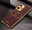 Vaku ® Xiaomi Redmi Note 12 Pro Plus Skylar Leather Pattern Gold Electroplated Soft TPU Back Cover