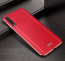 Vaku ® Xiaomi Mi A3 Vertical Leather Stitched Gold Electroplated Soft TPU Back Cover