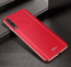 Vaku ® Xiaomi Mi A3 Vertical Leather Stitched Gold Electroplated Soft TPU Back Cover