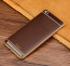 Vaku ® Xiaomi Redmi 5A Leather Stitched Gold Electroplated Soft TPU Back Cover