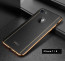 VAKU ® For Apple iPhone 8 Vertical Leather Stitched Gold Electroplated Soft TPU Back Cover