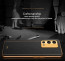 Vaku ® Oppo A55 Luxemberg Leather Stitched Gold Electroplated Soft TPU Back Cover