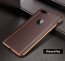 VAKU ® Apple iPhone 8 Plus Vertical Leather Stitched Gold Electroplated Soft TPU Back Cover