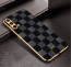 Vaku ® OnePlus Nord CE Cheron Series Leather Stitched Gold Electroplated Soft TPU Back Cover