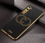 Vaku ® Oneplus Nord Skylar Leather Pattern Gold Electroplated Soft TPU Back Cover