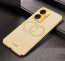 Vaku ® Vivo T1 4G Skylar Leather Pattern Gold Electroplated Soft TPU Back Cover