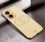 Vaku ® Vivo T1 4G Skylar Leather Pattern Gold Electroplated Soft TPU Back Cover