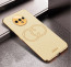 Vaku ® OnePlus 7T Skylar Leather Pattern Gold Electroplated Soft TPU Back Cover