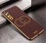 Vaku ® Oneplus Nord Skylar Leather Pattern Gold Electroplated Soft TPU Back Cover