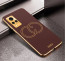 Vaku ® Vivo V21 5G Skylar Leather Finish Gold Electroplated Soft TPU Back Cover