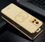 Vaku ® Vivo V21 5G Skylar Leather Finish Gold Electroplated Soft TPU Back Cover