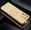 Vaku ® Samsung Galaxy S10 Lite Skylar Leather Pattern Gold Electroplated Soft TPU Back Cover