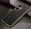 Vaku ® OnePlus Nord CE 3 5G Luxemberg Series Leather Stitched Gold Electroplated Soft TPU Back Cover