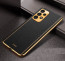 Vaku ® Samsung Galaxy A32 4G Luxemberg Series Leather Stitched Gold Electroplated Soft TPU Back Cover