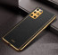 Vaku ® OnePlus 8T Luxemberg Leather Stitched Gold Electroplated Soft TPU Back Cover
