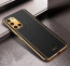 Vaku ® Samsung Galaxy A31 Luxemberg Leather Stitched Gold Electroplated Soft TPU Back Cover