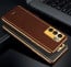 Vaku ® Oppo Reno6 5G Luxemberg Series Leather Stitched Gold Electroplated Soft TPU Back Cover