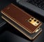Vaku ® Samsung Galaxy A21s Luxemberg Leather Stitched Gold Electroplated Soft TPU Back Cover