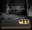 Vaku ® Samsung Galaxy S23 Ultra Luxemberg Series Leather Stitched Gold Electroplated Soft TPU Back Cover