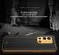 Vaku ® OnePlus 9R Luxemberg Series Leather Stitched Gold Electroplated Soft TPU Back Cover