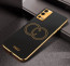 Vaku ® Oppo A55 Skylar Leather Pattern Gold Electroplated Soft TPU Back Cover