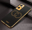 Vaku ® Oppo K10 4G Skylar Leather Pattern Gold Electroplated Soft TPU Back Cover