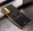 Vaku ® Oppo A55 Skylar Leather Pattern Gold Electroplated Soft TPU Back Cover