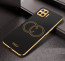Vaku ® Oppo F17 Pro Skylar Leather Pattern Gold Electroplated Soft TPU Back Cover