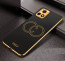 Vaku ® Vivo Y72 5G Skylar Leather Pattern Gold Electroplated Soft TPU Back Cover