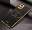 Vaku ® Vivo Y72 5G Skylar Leather Pattern Gold Electroplated Soft TPU Back Cover