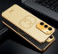 Vaku ® Samsung Galaxy S23 Plus Skylar Leather Pattern Gold Electroplated Soft TPU Back Cover