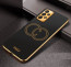 Vaku ® Samsung Galaxy A33 5G Skylar Leather Pattern Gold Electroplated Soft TPU Back Cover
