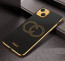 Vaku ® Apple iPhone 13 Skylar Leather Pattern Gold Electroplated Soft TPU Back Cover