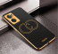 Vaku ® Oppo Reno7 5G Skylar Leather Pattern Gold Electroplated Soft TPU Back Cover