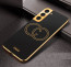 Vaku ® Samsung Galaxy S22 Skylar Leather Pattern Gold Electroplated Soft TPU Back Cover