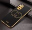 Vaku ® OnePlus 8T Skylar Leather Pattern Gold Electroplated Soft TPU Back Cover
