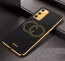 Vaku ® Oppo F19s Skylar Leather Pattern Gold Electroplated Soft TPU Back Cover