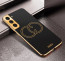 Vaku ® Samsung Galaxy S22 Skylar Leather Pattern Gold Electroplated Soft TPU Back Cover