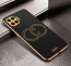 Vaku ® Oppo F17 Skylar Leather Pattern Gold Electroplated Soft TPU Back Cover