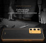 Vaku ® Oppo A74 Luxemberg Leather Stitched Gold Electroplated Soft TPU Back Cover