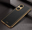 Vaku ® Oppo A98 Luxemberg Leather Pattern Gold Electroplated Soft TPU Back Cover