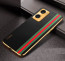 Vaku ® Oppo A76 Felix Line Leather Stitched Gold Electroplated Soft TPU Back Cover Case