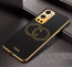 Vaku ® OnePlus 9 Pro Skylar Series Leather Stitched Gold Electroplated Soft TPU Back Cover