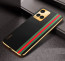 Vaku ® Vivo Y33T Felix Line Leather Stitched Gold Electroplated Soft TPU Back Cover Case