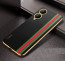 Vaku ® Vivo Y17s Felix Line Leather Stitched Gold Electroplated Soft TPU Back Cover Case