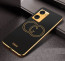 Vaku ® Oppo A77 4G Skylar Leather Pattern Gold Electroplated Soft TPU Back Cover