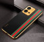 Vaku ® Vivo V25 5G Felix Line Leather Stitched Gold Electroplated Soft TPU Back Cover Case
