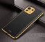 Vaku ® Xiaomi Mi 11 Lite Luxemberg Series Leather Stitched Gold Electroplated Soft TPU Back Cover