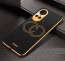 Vaku ® Oppo Reno10 5G Skylar Leather Pattern Gold Electroplated Soft TPU Back Cover